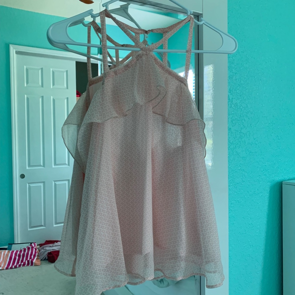 HOLLISTER, EXPRESS, & HIPPIE ROSE NEUTRAL PINK TANK TOPS BUNDLE - Picture 2 of 9